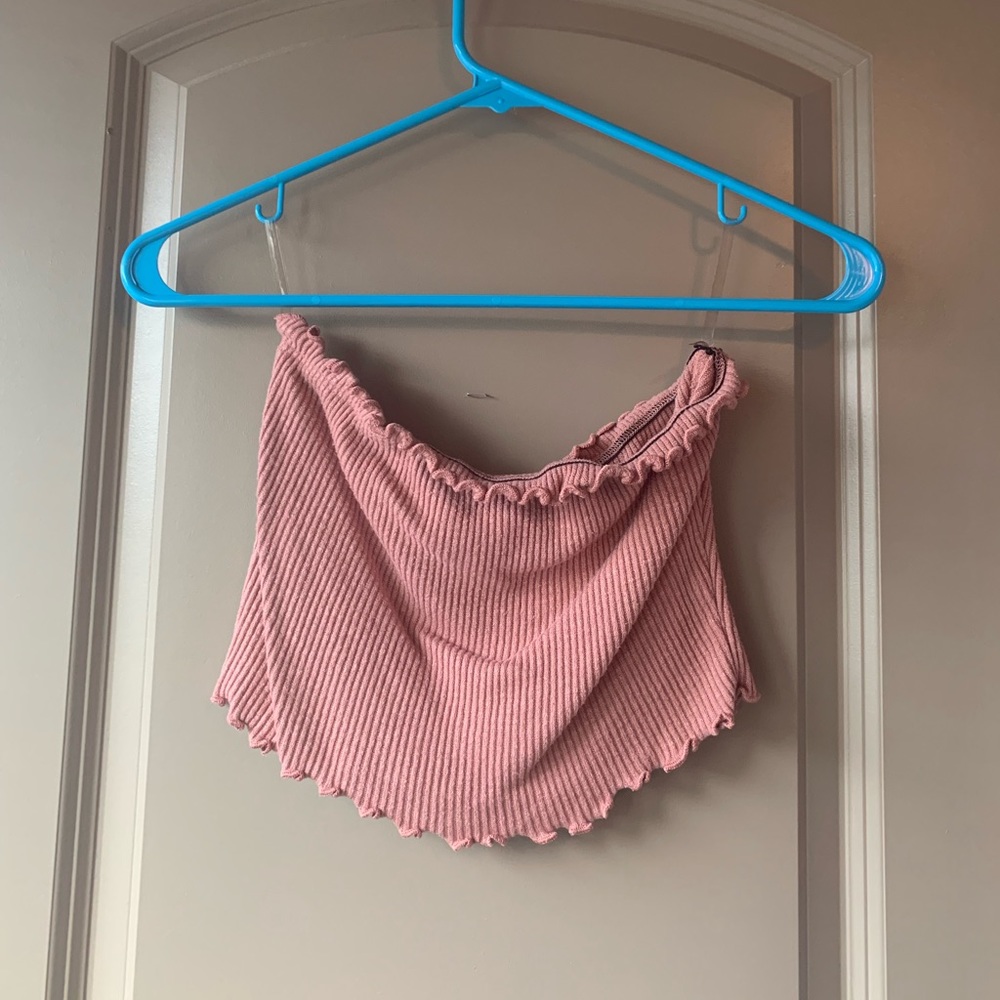 Blush Pink Tube Crop